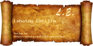 Lehotay Estilla névjegykártya
